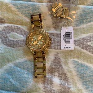 Gold Michael Kors watch in excellent condition